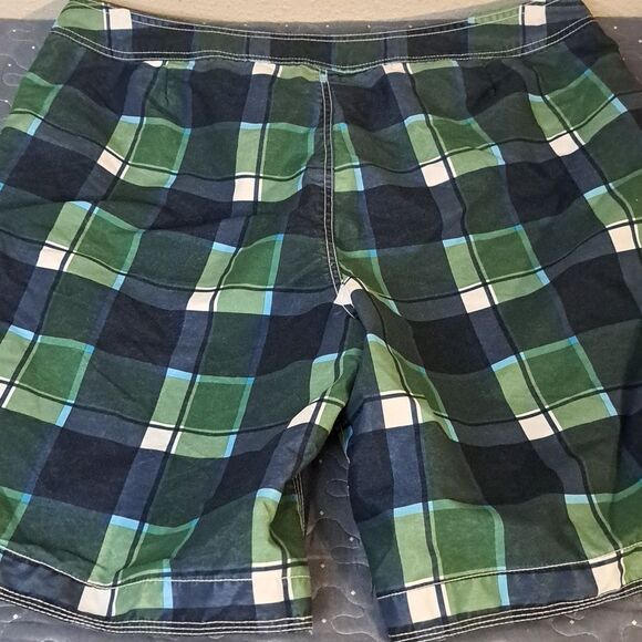GAP Men's Green Plaid Swim Shorts size XL - Picture 6 of 7